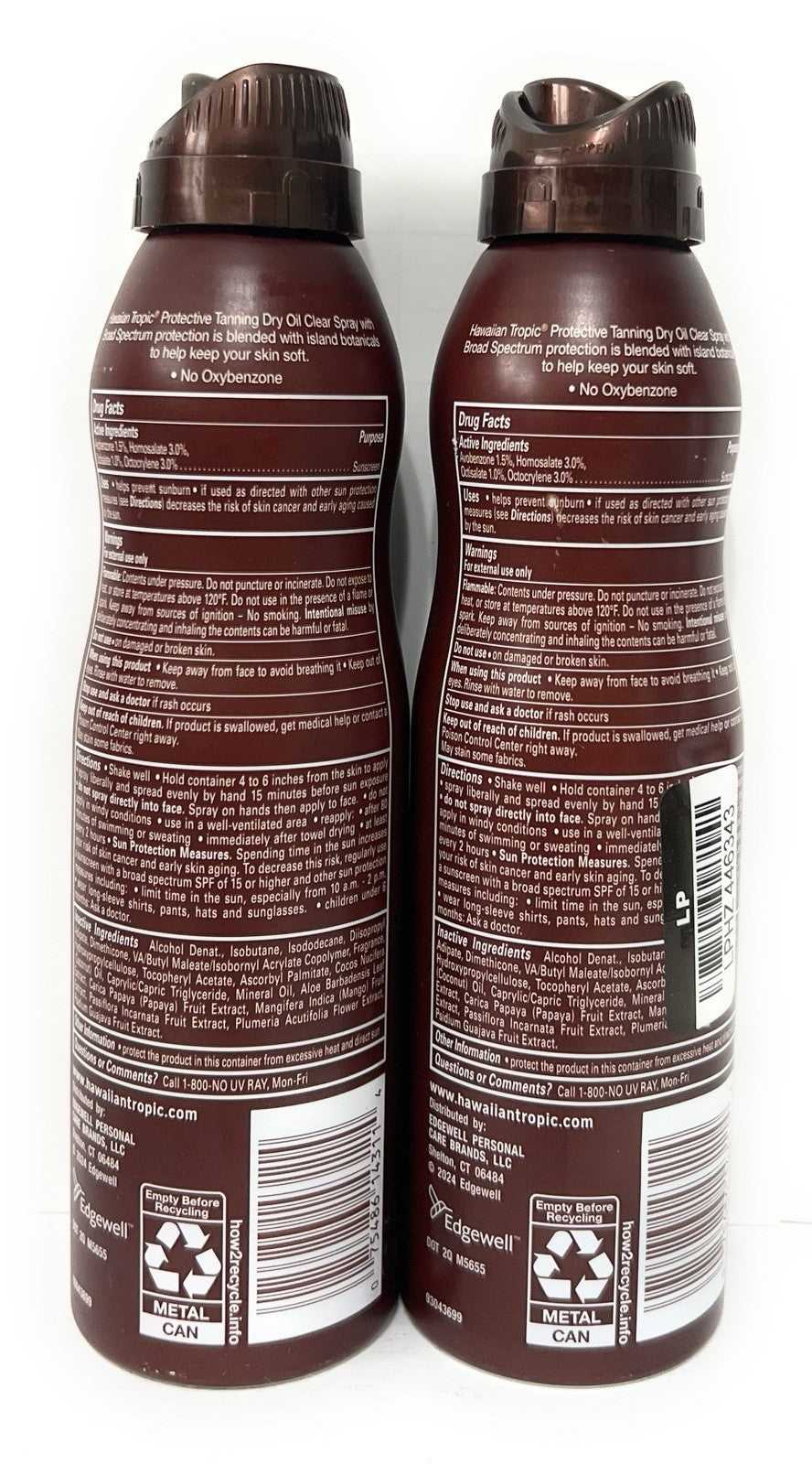 Hawaiian Tropic SPF 15 Dry Oil Sunscreen Spray - Tanning & Sun Protection