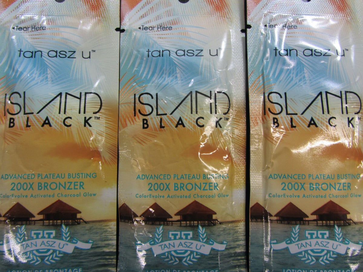 Island Black Plateau Busting 200X Bronzer Tanning Lotion Set - 5 Pack