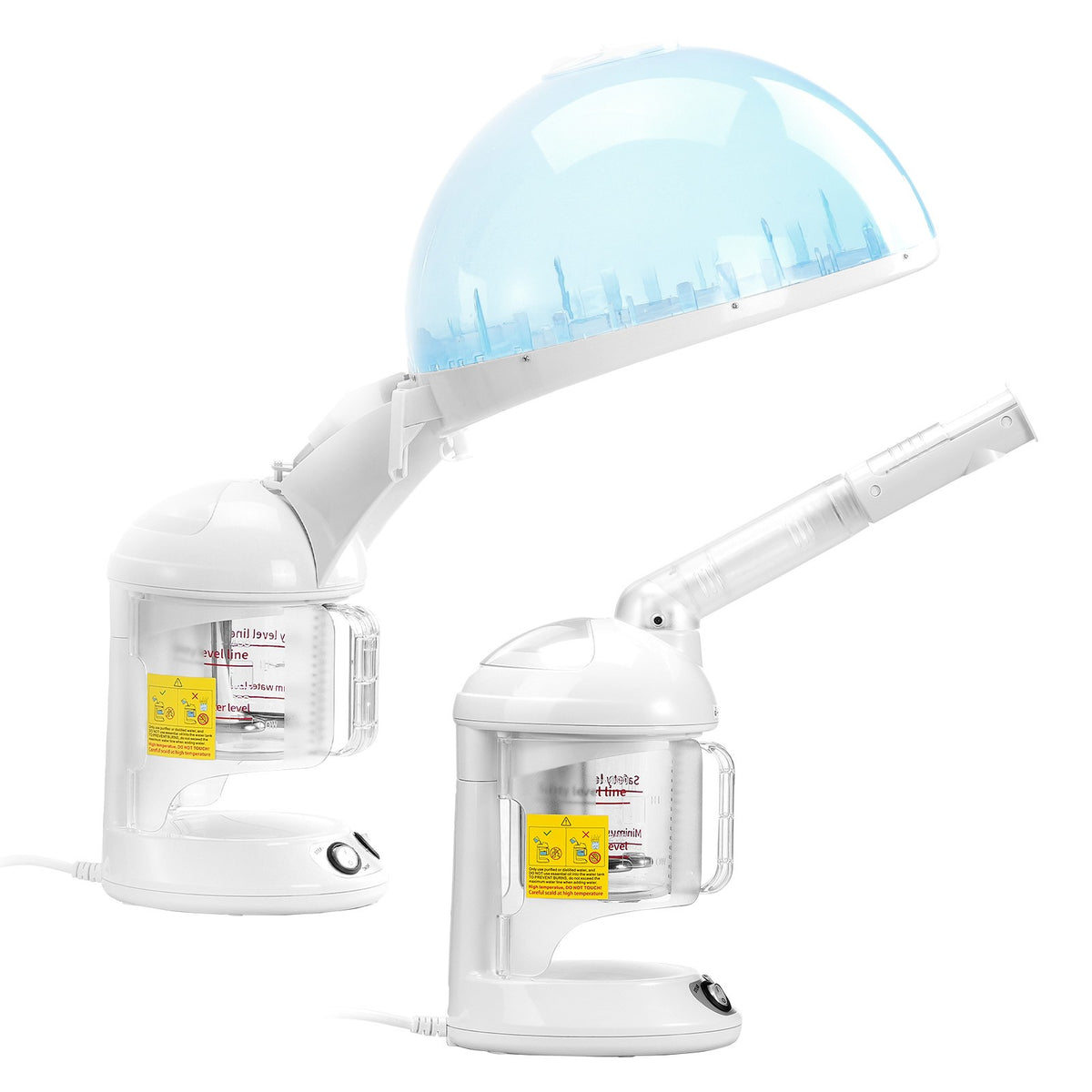 2-in-1 Hair & Facial Steamer with Bonnet Hood - Professional & Home Use