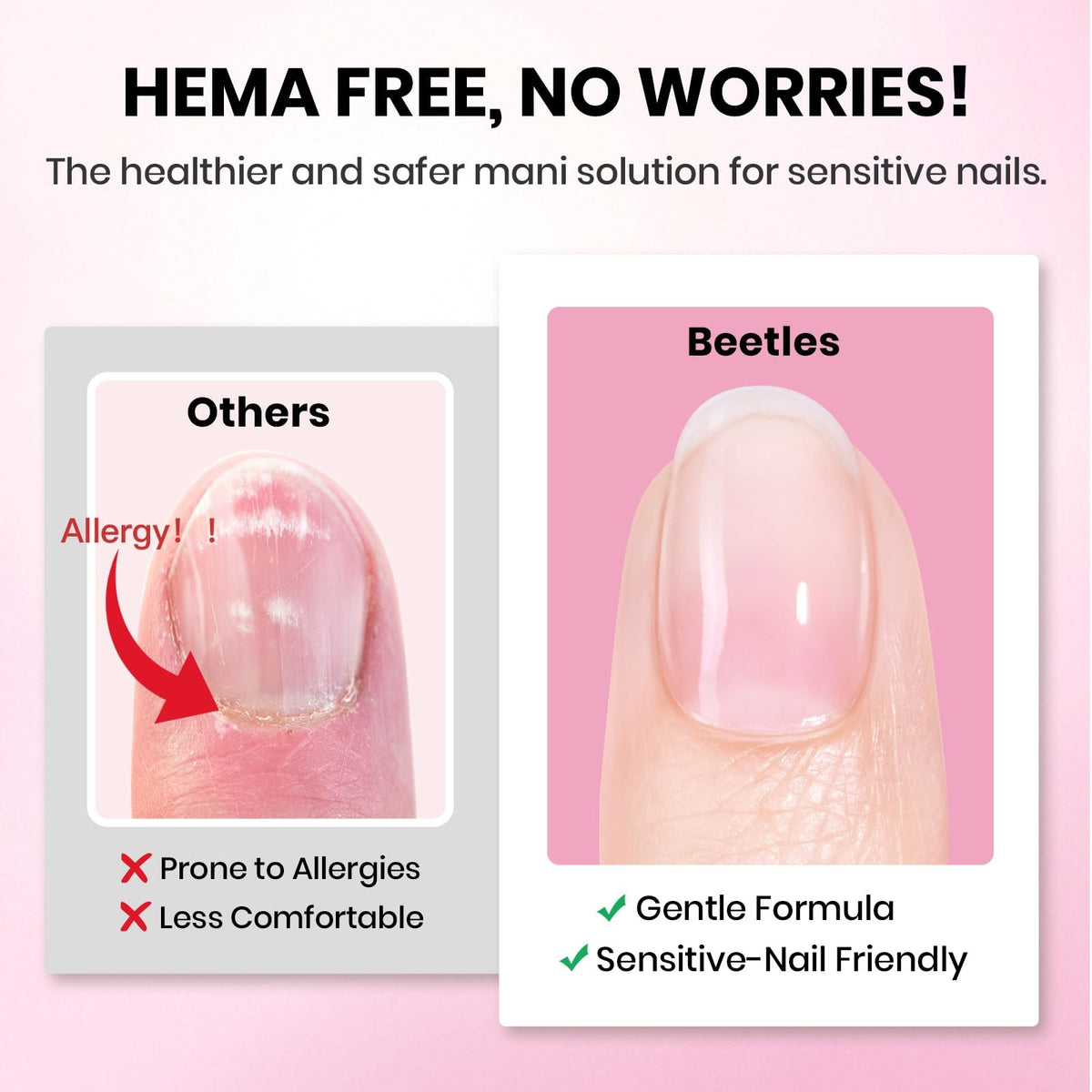 Nail Tip & Glue Set with Top Coat - 12 Sizes, 15ml Nail Glue, No Filing Needed