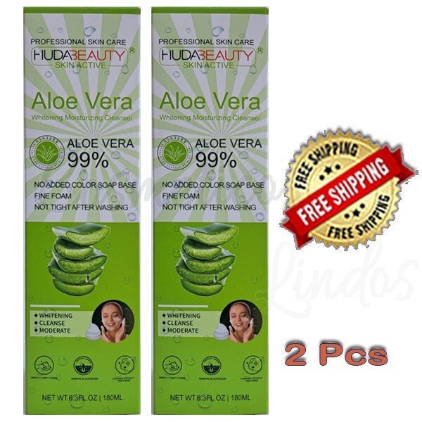 Hydrating Foaming Facial Cleanser with Aloe Vera - 2 Pieces