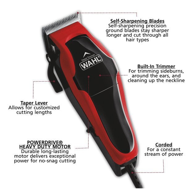 Hair Clipper & Trimmer Set with 20 Guide Combs - All-In-One Grooming Kit