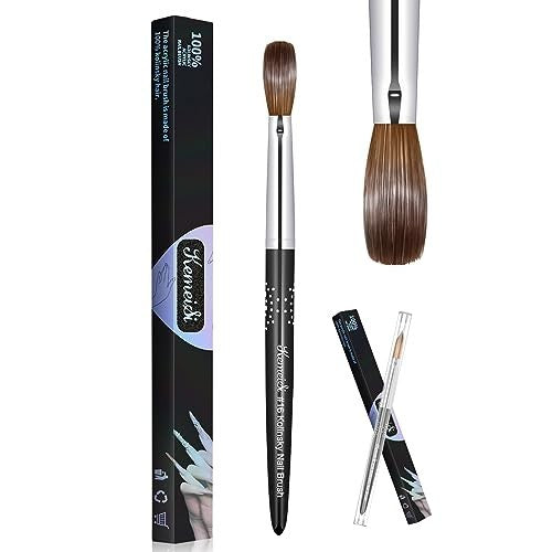 Acrylic Nail Brush Oval Sculpting Brush Size 16 with Kolinsky Hair & Acrylic Handle
