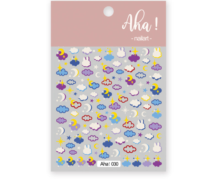 3D Nail Art Stickers Weather Bunny Cloud Cartoon Design for Nails