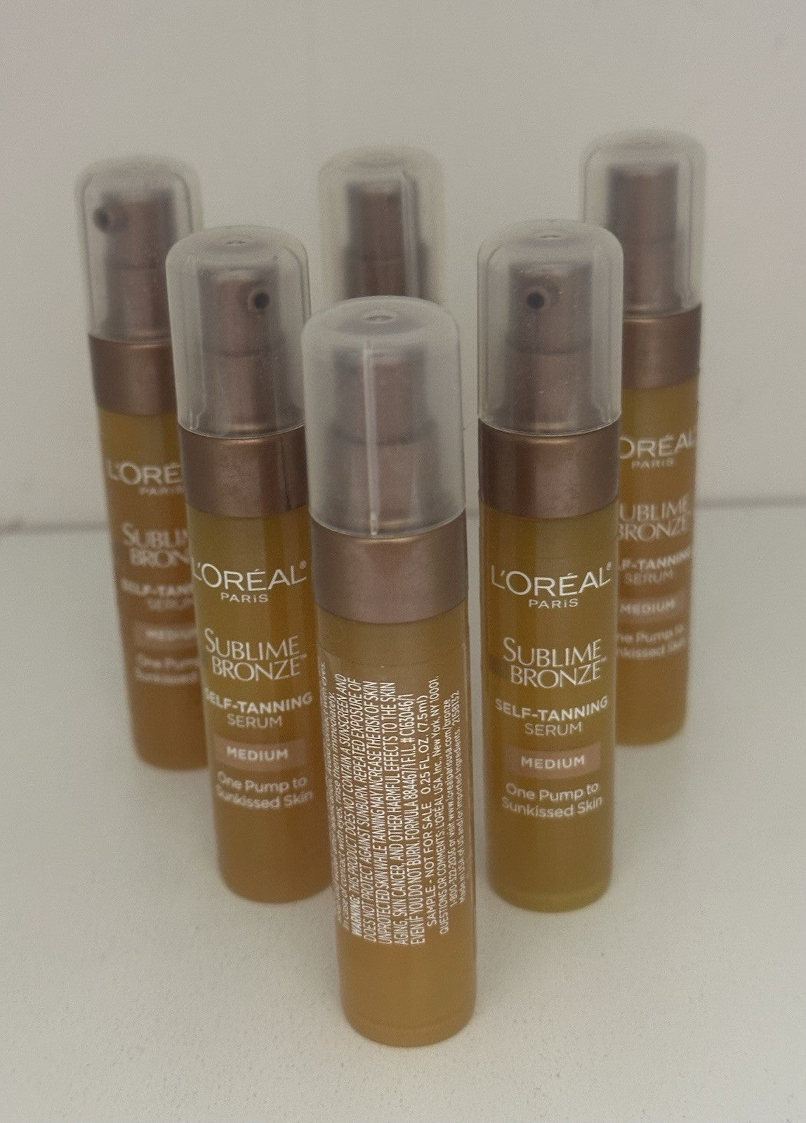 L'Oréal Self-Tanning Serum Medium - Travel Size Lot of 6