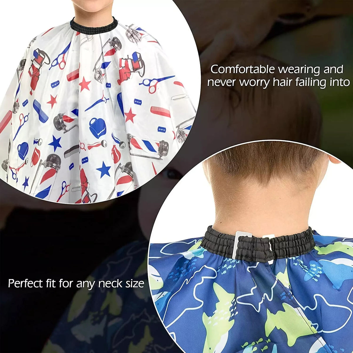 Professional Hair Cutting Cape for Salon & Home Use Adjustable Neck Cover