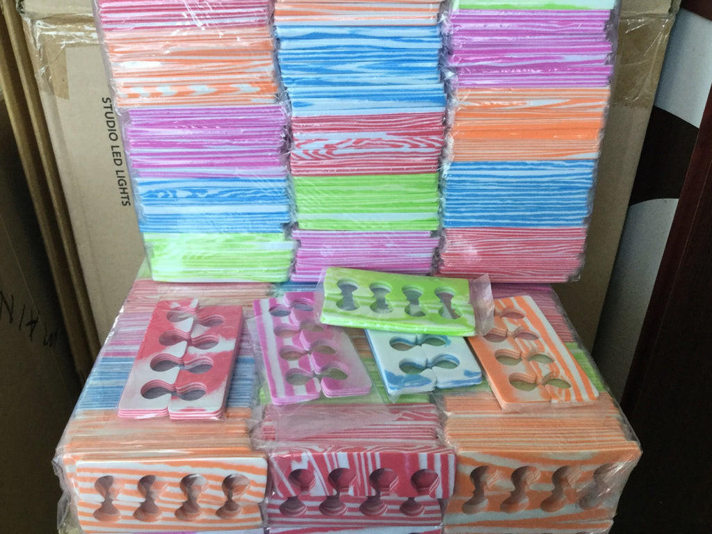100 Pairs Soft Foam Toe Separators for Pedicure Spa Use - Individual Warp