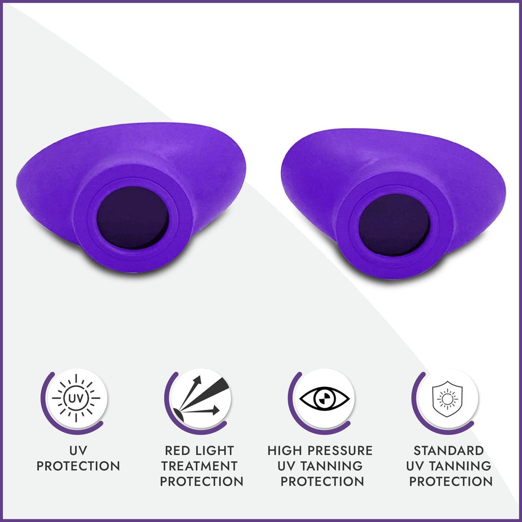 UV Protect Tanning Bed Goggles - Slim Flex Eyeshields for Indoor & Outdoor Use