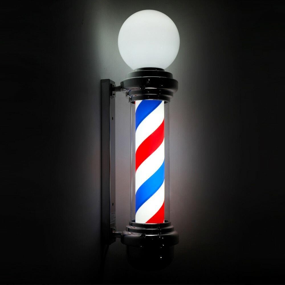 32-Inch Rotating LED Barber Pole Light for Shops and Salons