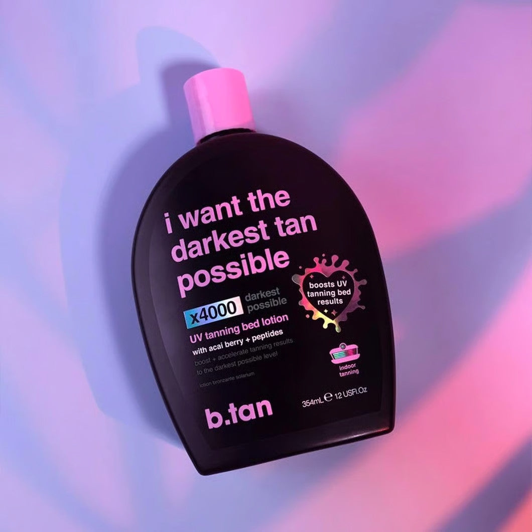 Dark Tanning Bed Lotion with Intensifiers - Deepen Your Tan, Vegan Formula