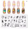 Nail Stamping Plate Winter Theme Jintian Y272 for Nail Art