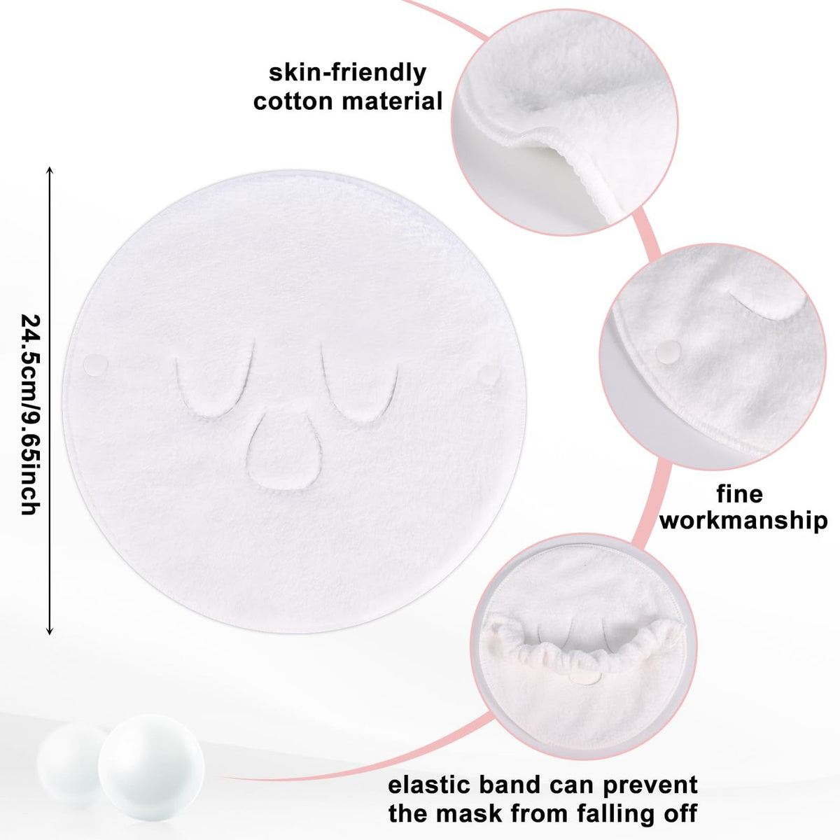 Reusable Face Steaming Towel Set - Hot Cold Compress Spa Towels for Skin Care