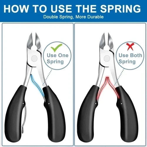 Heavy Duty Stainless Steel Toe Nail Clippers for Thick Nails - Professional Pedicure Tool