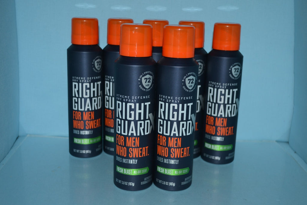 Right Guard Xtreme Defense Dry Spray Fresh Blast 3.8 oz - Pack of 7