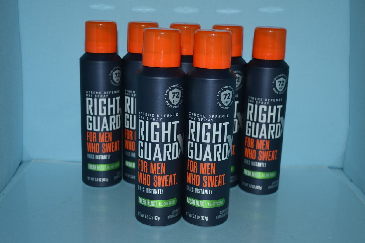 Right Guard Xtreme Defense Dry Spray Fresh Blast 3.8 oz - Pack of 7