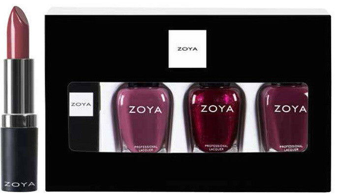Holiday Nail Polish & Lipstick Set - Full-Size Bottles & Lipstick Assortment