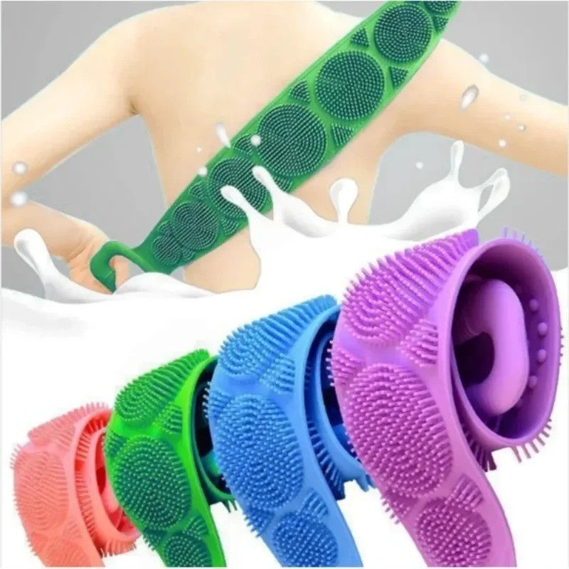 Silicone Double-Sided Body Back Scrubber for Deep Skin Cleansing