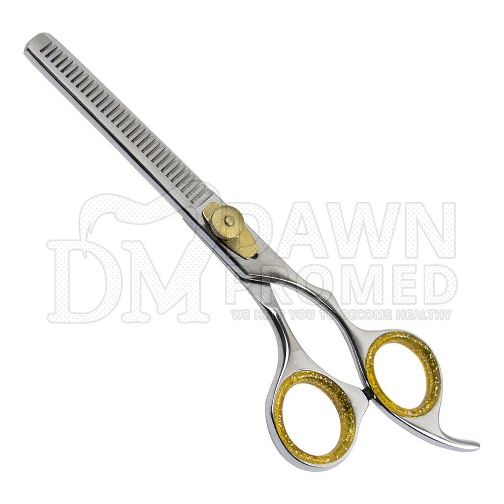 Professional Hair Thinning Scissors 6.5 Inch with Gold Tension Screw - German Steel