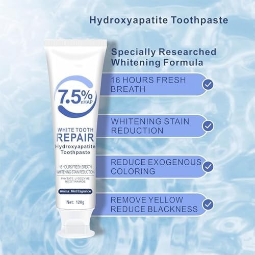 Nano-Hydroxyapatite Toothpaste Mint 7.5% Enamel Repair Fluoride-Free Sensitive