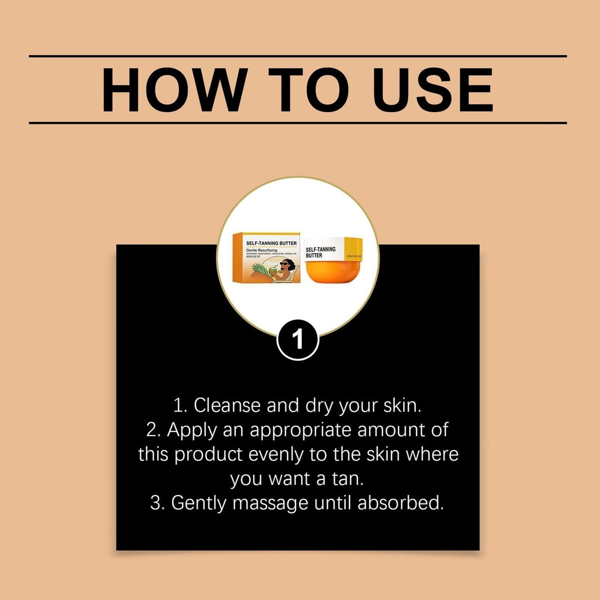 Self Tanning Lotion Natural Glow Non-Greasy Sun Tan Cream for Body