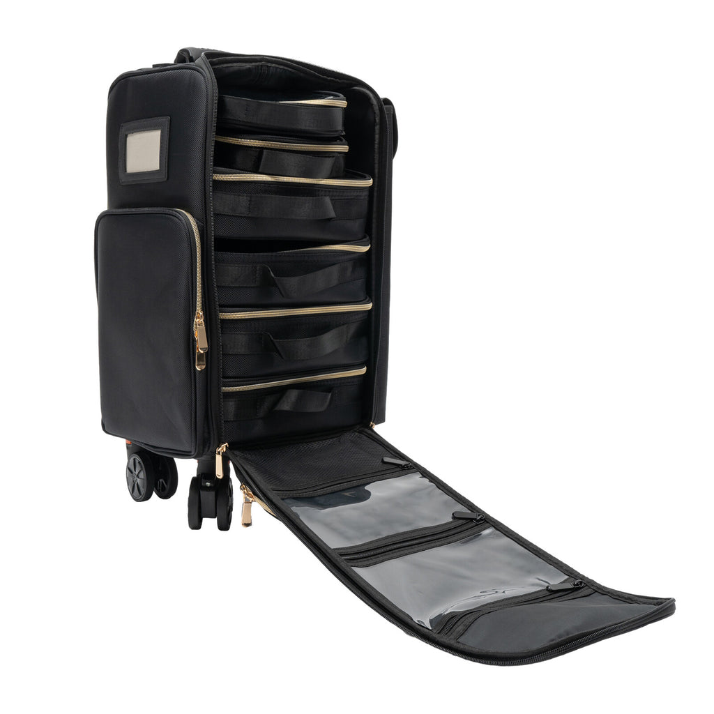 Professional Rolling Makeup Case with Storage Organizer for Cosmetics