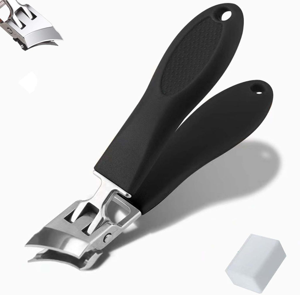 Wide Jaw Opening Anti-Splash Curved Nail Clipper - Safe & Precise Trimming