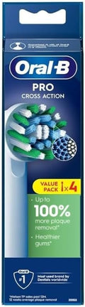 Electric Toothbrush Replacement Heads - Cross Action Bacterial Protection, 4 Pack