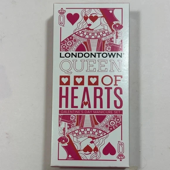 LONDONTOWN Queen of Hearts Pink Nail Polish Manicure Set with Nail Art Tools