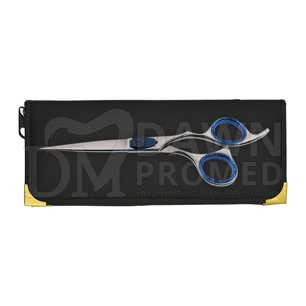 Professional Hair Cutting Scissors 6.5" Razor Edge Barber Shears with Blue Tension Screw