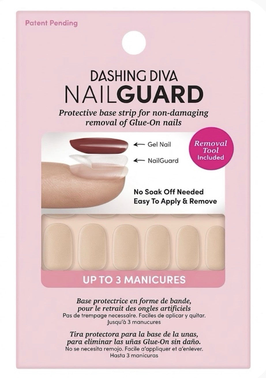 Nail Guard Protective Base Strip for Non-Damaging Glue-On Nail Removal - 1 Pack