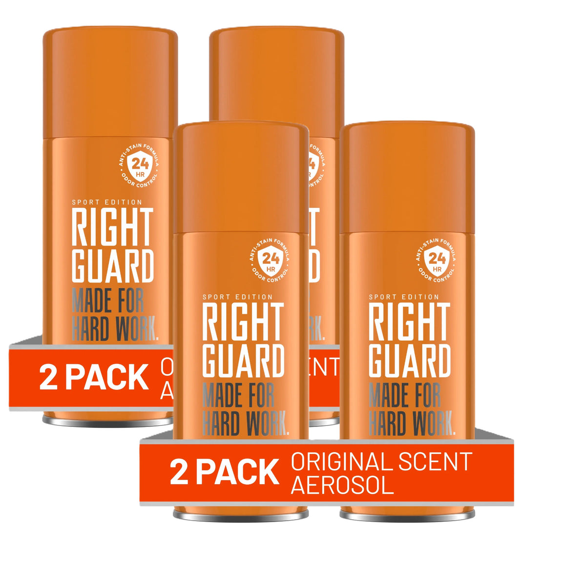 Men's Anti-Stain Deodorant Spray - Aluminum-Free, 24-Hour Freshness, 8.5 oz Pack of 4