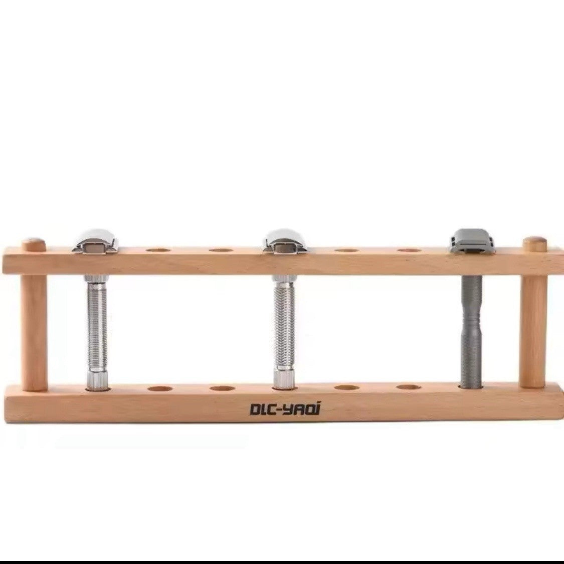 Wood Safety Razor Display Stand – 7 Holes, Countertop Storage for Razors