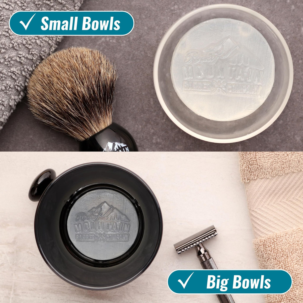 Men's Glycerin-Based Shave Soap Pucks 3 Pack - Traditional Wet Shaving