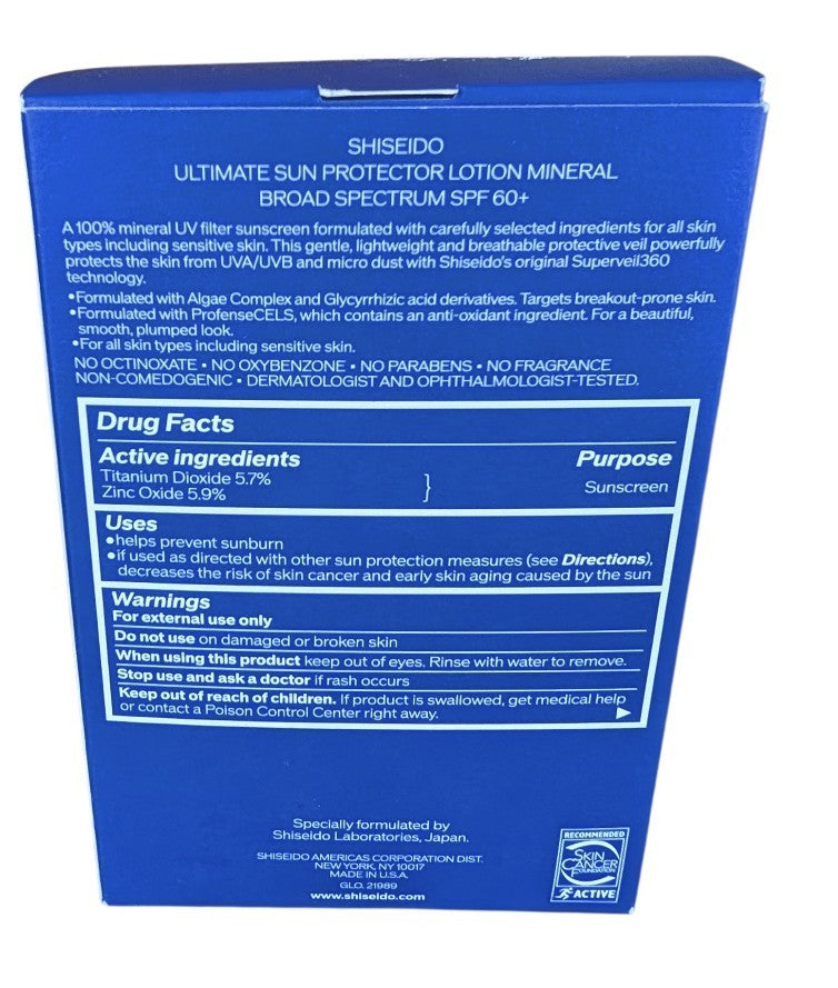 Mineral Sunscreen SPF 60+ Lotion for All Skin Types - Water-Resistant 150ml