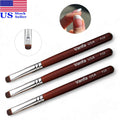 French Nail Brush for Gel Polish - Nail Art Tool for Flawless Tips - Pack of 3