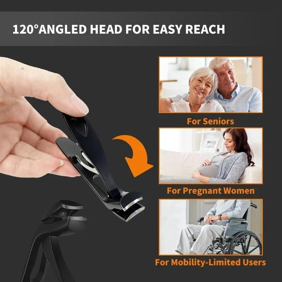 Long Handle Toenail Clippers for Seniors - Sharp Angled Thick Nail Trimmers