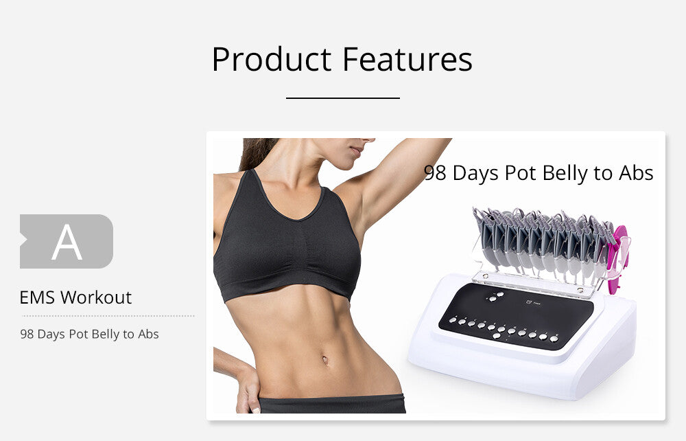 Bio-Electric Muscle Stimulator Wais Electrode Slimming Machine for Body & Breast