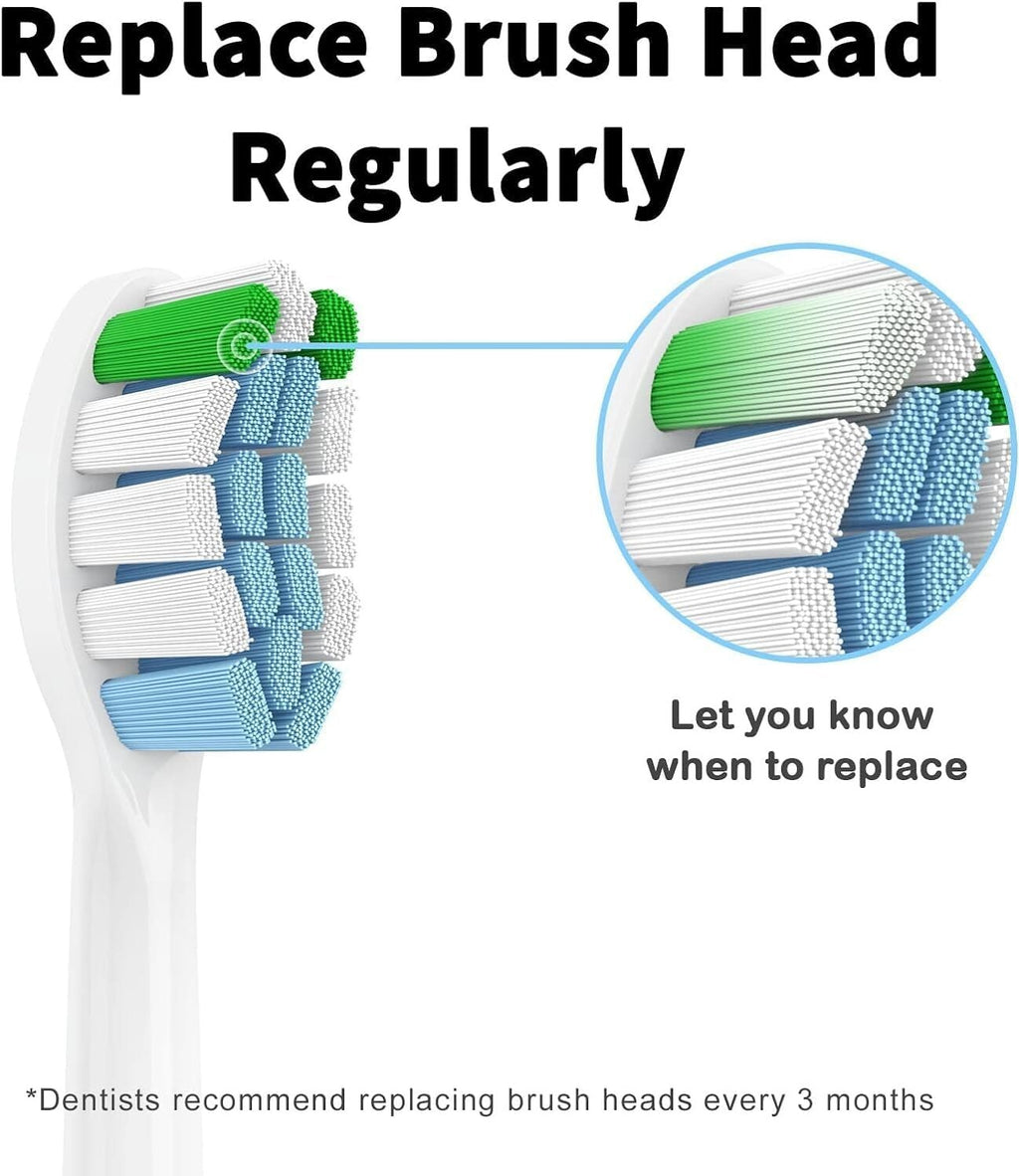 16 Pack Replacement Toothbrush Heads for Philips Sonicare Snap-On Electric Toothbrushes