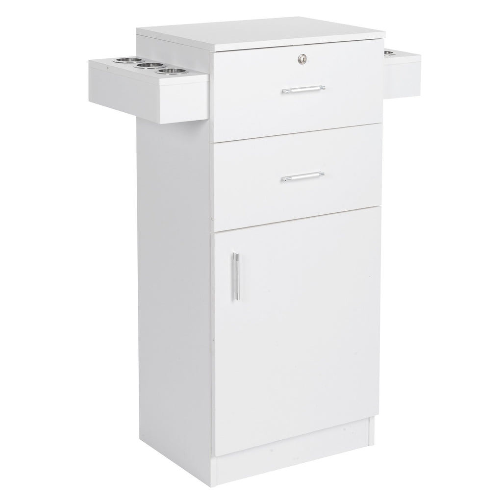 Lockable Salon Barber Cabinet with Large Storage and Tool Holders