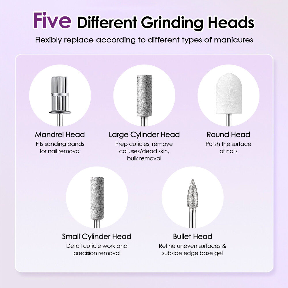 Electric Toenail Grinder Set for Thick Nails Manicure Pedicure Tools