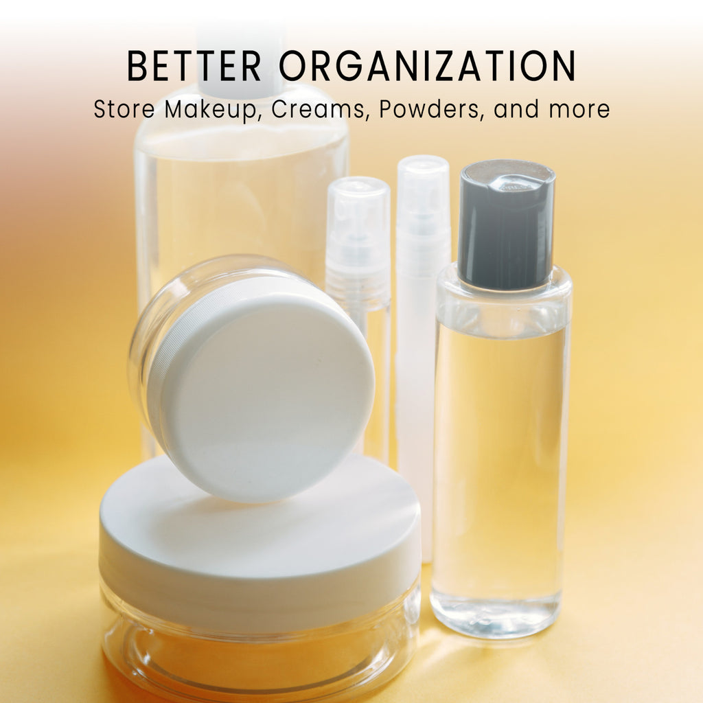 25-Pack 5ml Plastic Makeup Sample Jars - Cosmetic & Lotion Containers