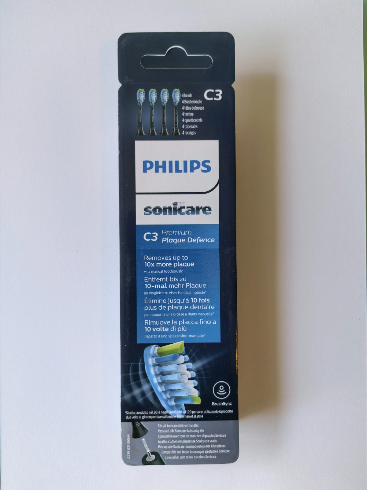 Philips Sonicare C3 Premium Plaque Control Toothbrush Heads Black - 8 Pack