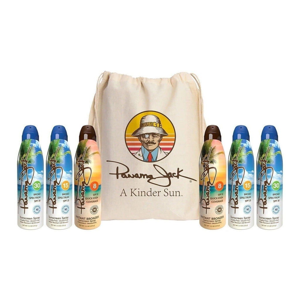 Sunscreen Spray Pack with SPF 8, 15, 30 & Bronzer SPF 8 - Panama Jack