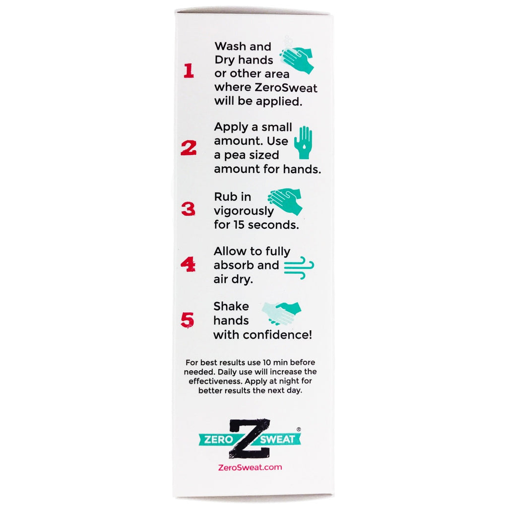 ZeroSweat Clinical Strength Antiperspirant Lotion for Excessive Sweating