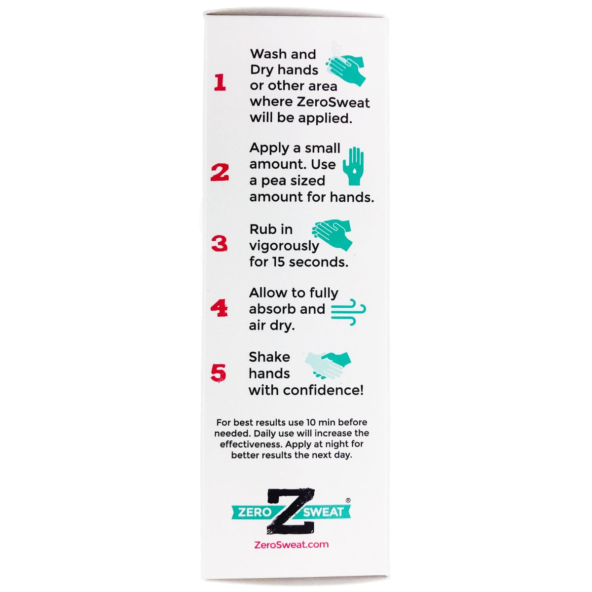 ZeroSweat Clinical Strength Antiperspirant Lotion for Excessive Sweating