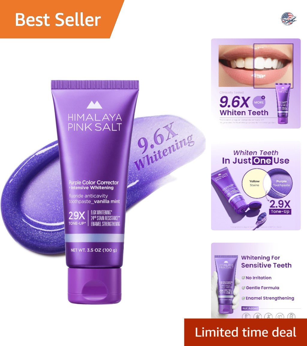 Purple Whitening Toothpaste 3.5 oz - Deep Stain Removal & Brightening