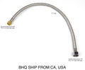 Salon Shampoo Bowl Hose Vacuum Breaker Hose 1/4" x 1/2" x 17" Length