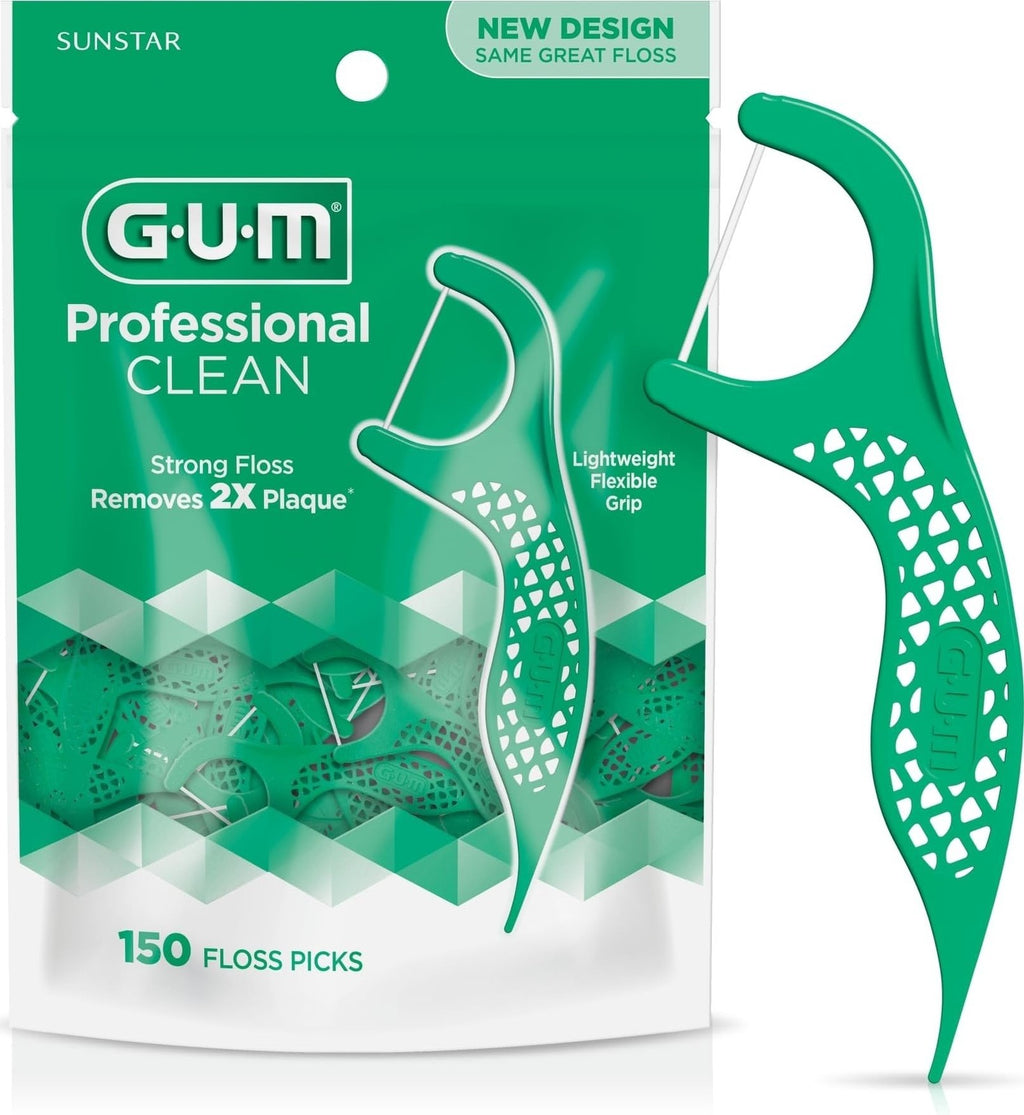 Dental Floss Picks with Fresh Mint Flavor, 150 Foot Pack - Easy Oral Care