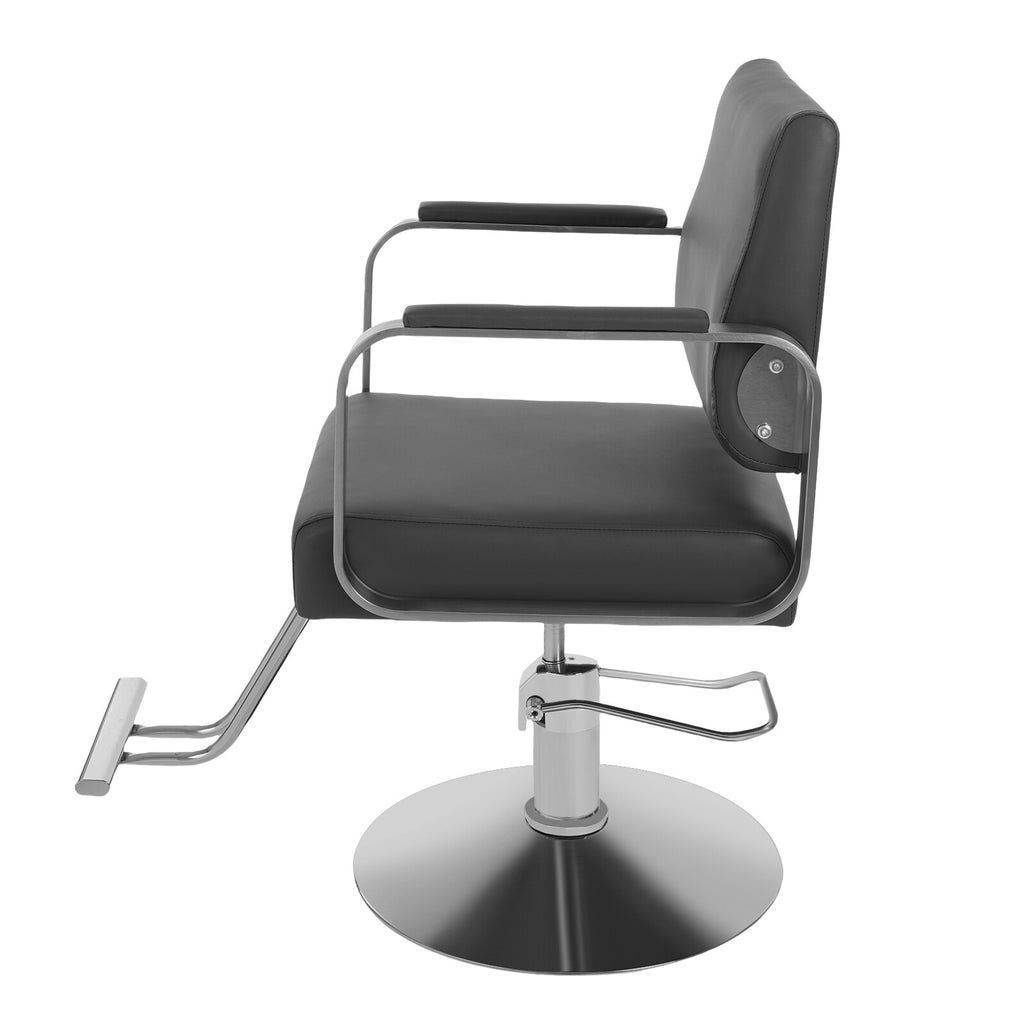 Rotatable Barber Chair Salon Chair with Adjustable Height and Durable Steel Frame