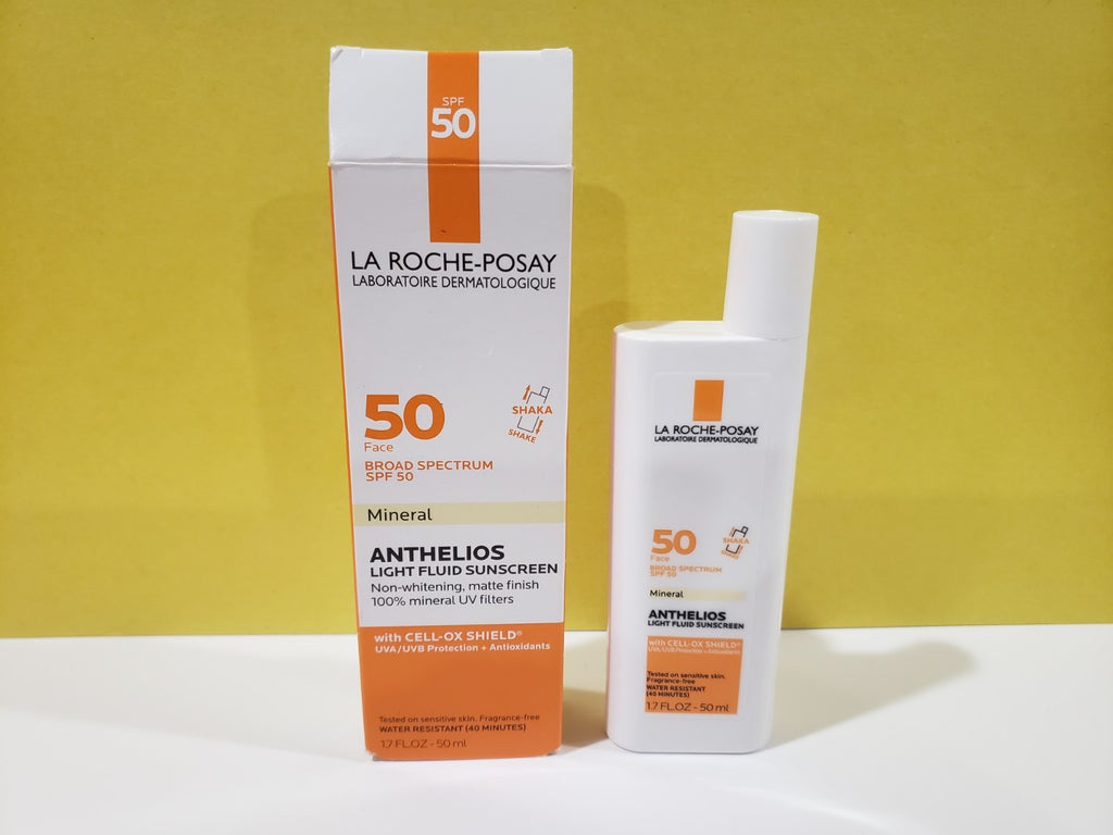 Mineral SPF 50 Sunscreen Light Fluid for Sensitive Skin - Non-Greasy, Water-Resistant